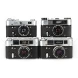 Four FED 35mm Rangefinder Cameras,