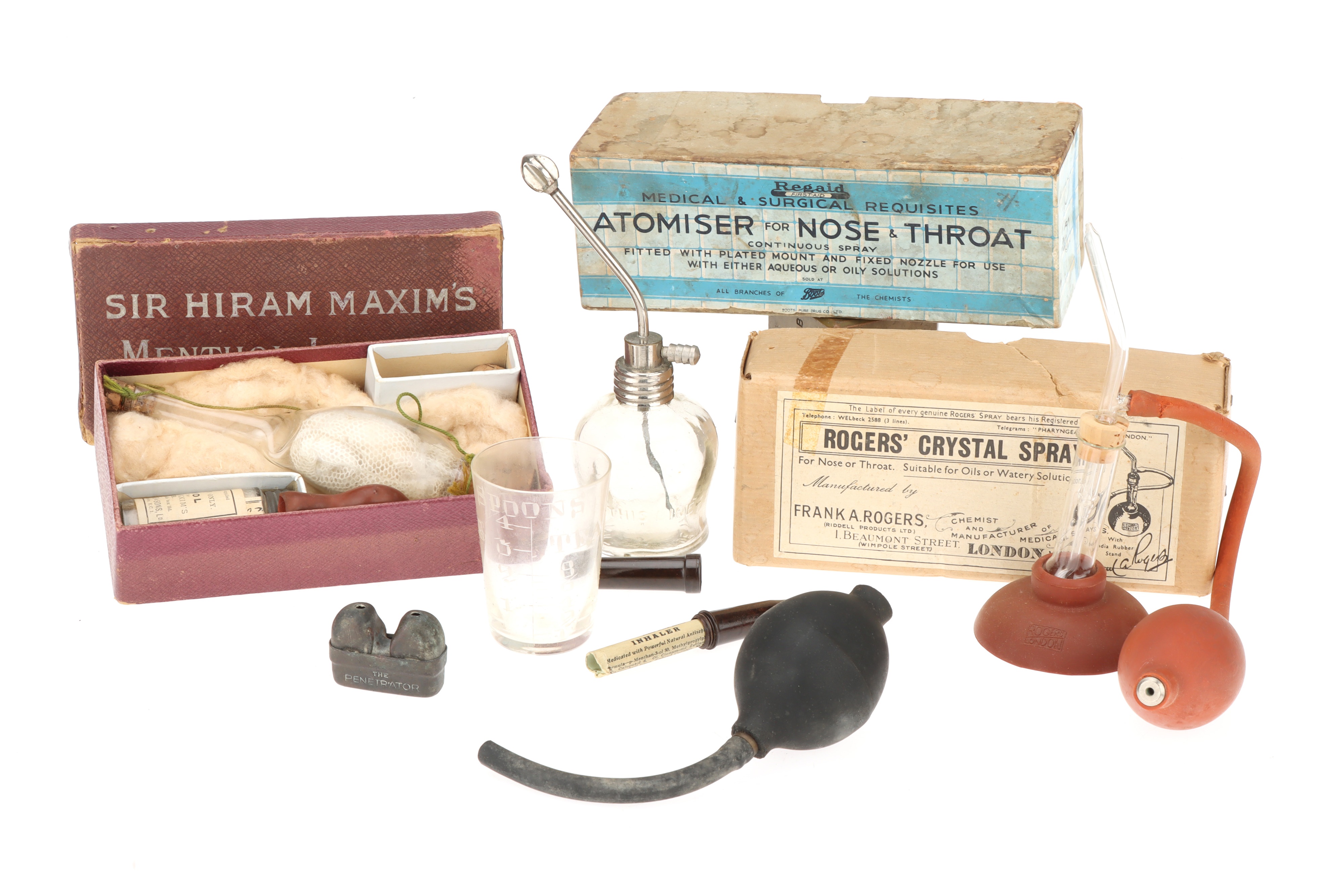 Medical/Apothecary, Antique Inhalers and Sprays