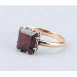 A Pincess Cut Ruby Solitaire Ring,