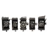 Five Voigtlander Folding Cameras,