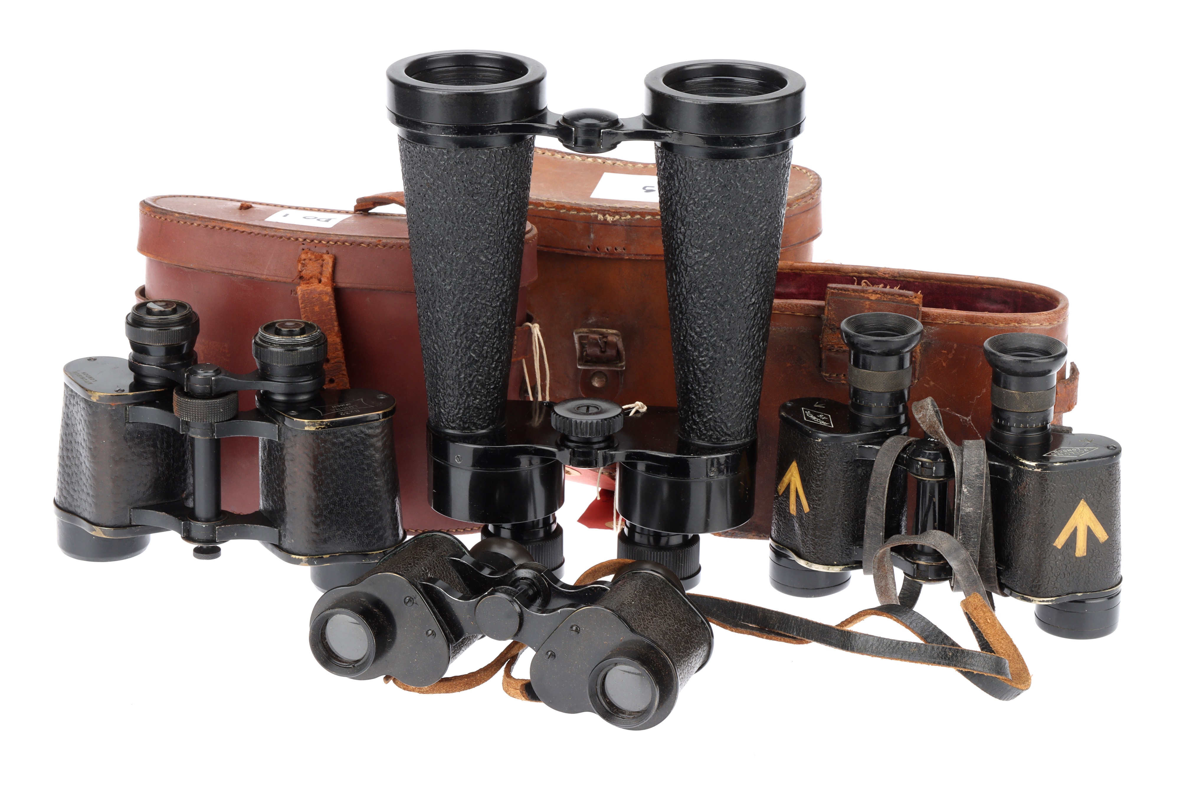 A Collection of 4 Sets of English Binoculars,