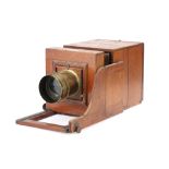 A London Stereoscopic Mahogany & Brass Camera,