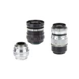 Three Cine Camera Lenses,