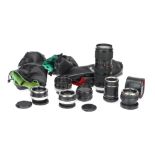 A Selection of Canon FD Mount Lenses & Teleconverters,