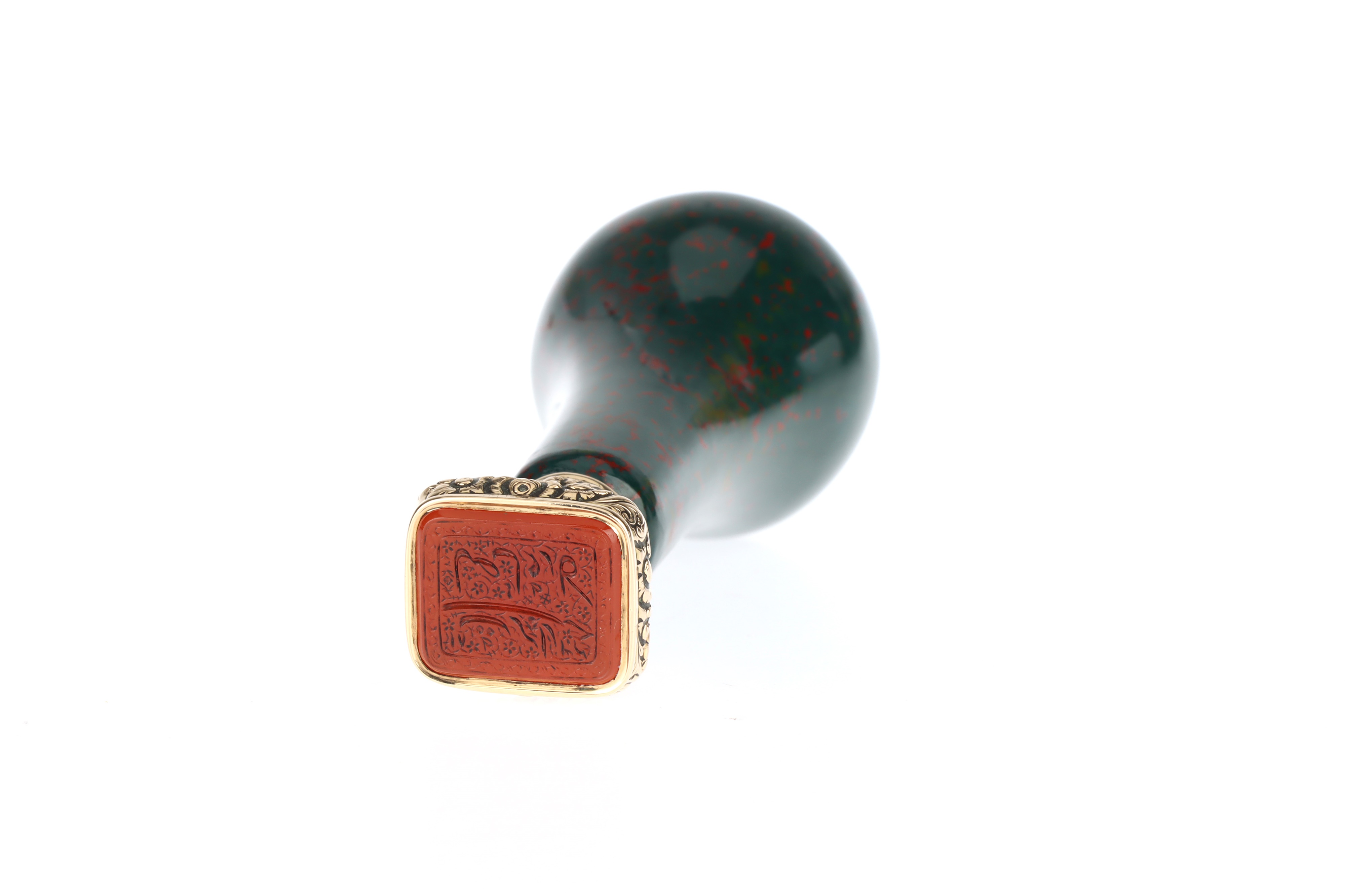 A Rare William IV Bloodstone Handled Carnelian Desk Seal, - Image 2 of 4