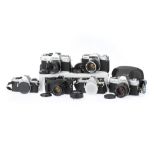 A Mixed Selection of 35mm SLR Cameras,