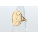 9 ct Gold Locket Ring,