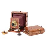 A J. Lancaster & Son Instantograph 1888 Model Half Plate Field Camera,