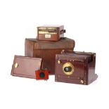 A Fine G. Hare Half Plate Mahogany Tailboard Camera,