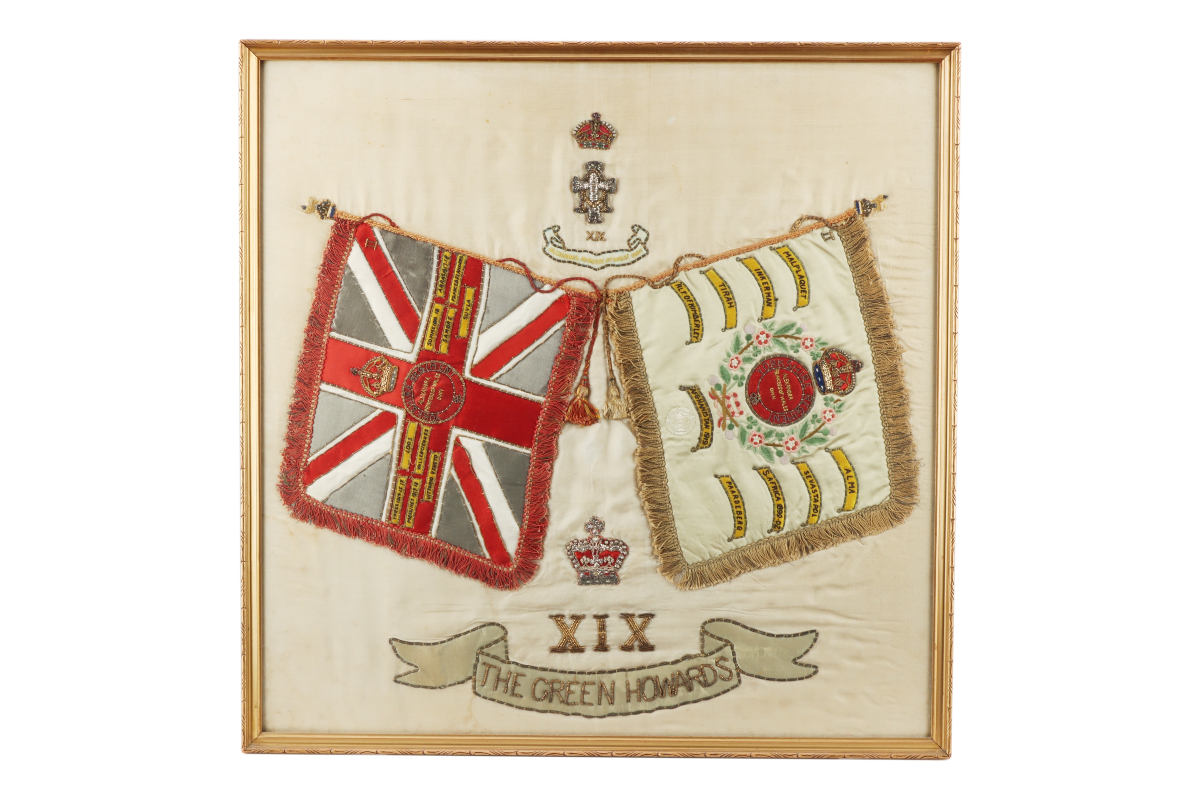 A WWI Military Silk Commemorating 19th The Green Howard Regiment ,