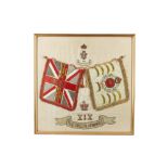 A WWI Military Silk Commemorating 19th The Green Howard Regiment ,