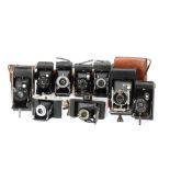 Nine Folding Cameras,