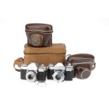 Two Zeiss Ikon Contaflex 35mm SLR Cameras,