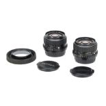 Two Asahi Opt. Co. SMC Pentax-M f/1.4 50mm lens,