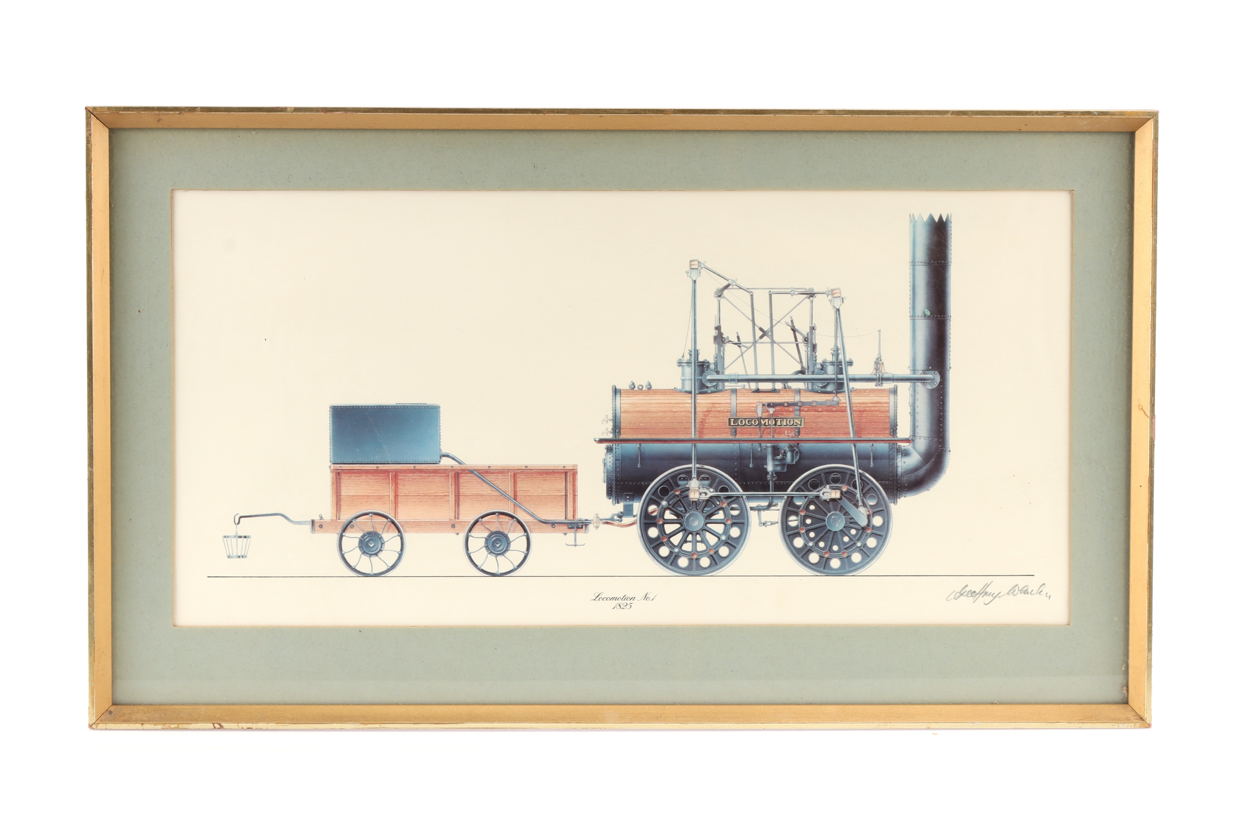 Four Signed Geoffrey Wheeler Locomotive Prints, - Image 4 of 6