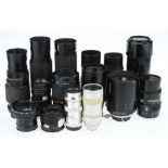 A Large Selection of Camera Lenses,