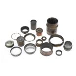 A Selection of Brass Camera Lens Parts,
