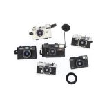 Six Rangefinder Style 35mm Cameras,