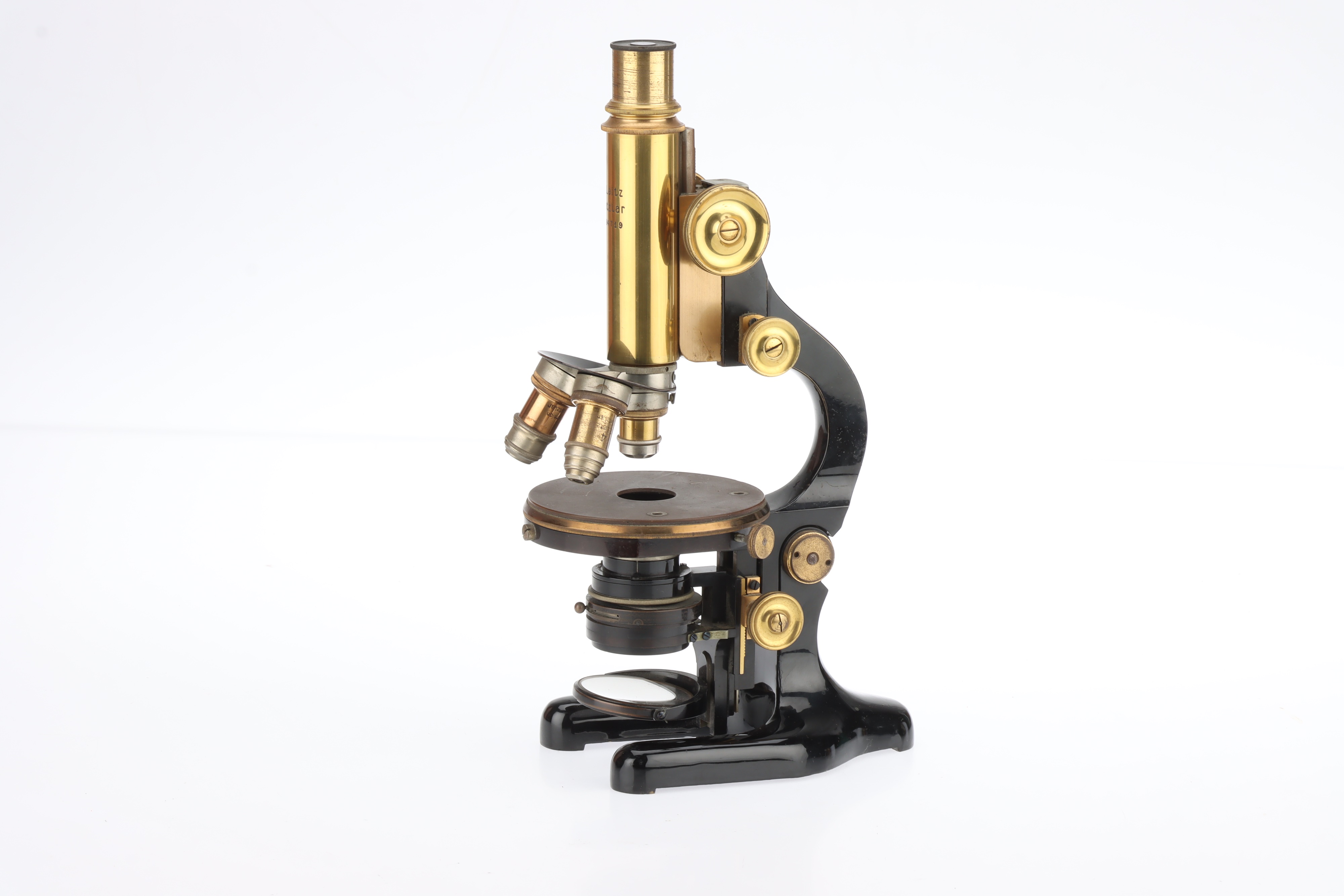 A Leitz Brass Microscope, - Bild 3 aus 4