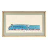 Four Signed Geoffrey Wheeler Locomotive Prints,