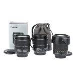 Three Canon EF-S Zoom Camera Lenses,