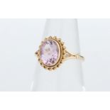 Amethyst Solitaire Ring,