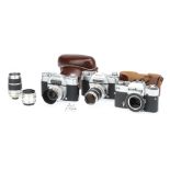 Three 35mm SLR Cameras,