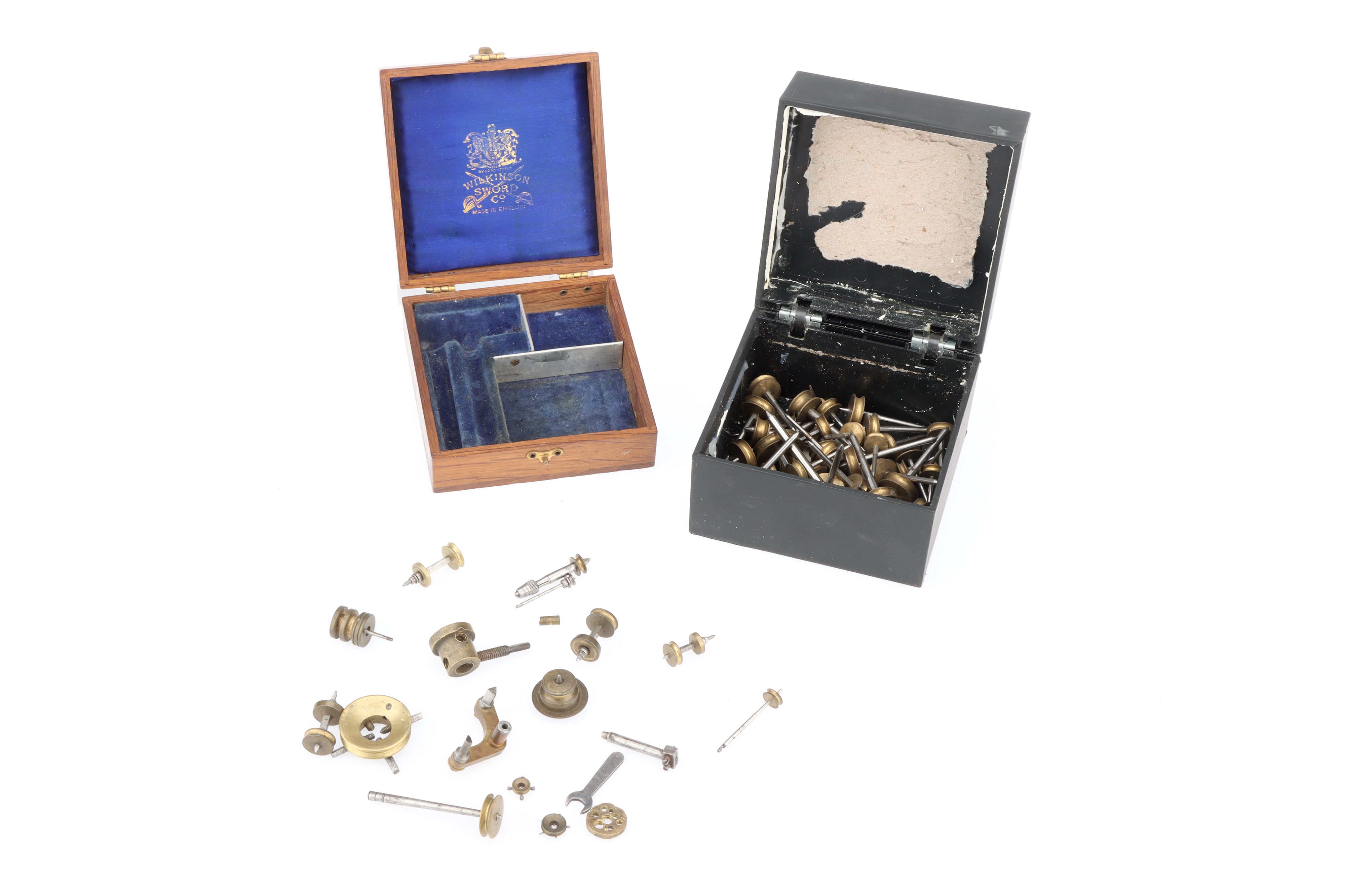 A Quantity of Watchmakers Stocks and Ferrules, with some Lathe Components,