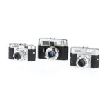Three Voigtlander 35mm Viewfinder Cameras,