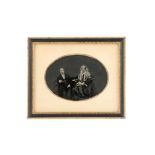 A Framed Ambrotype of a Victorian Couple,