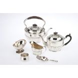 Mappin & Webb Two Piece Silver Tea Set,