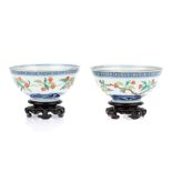 A Pair of Qing Dynasty Chinese Porcelain Bowls,