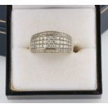 A 9 ct Gold Pavé Set Diamond Dress Ring,