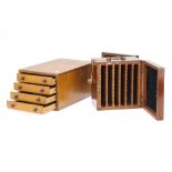 A Victorian Microscope Slide Case, and another,