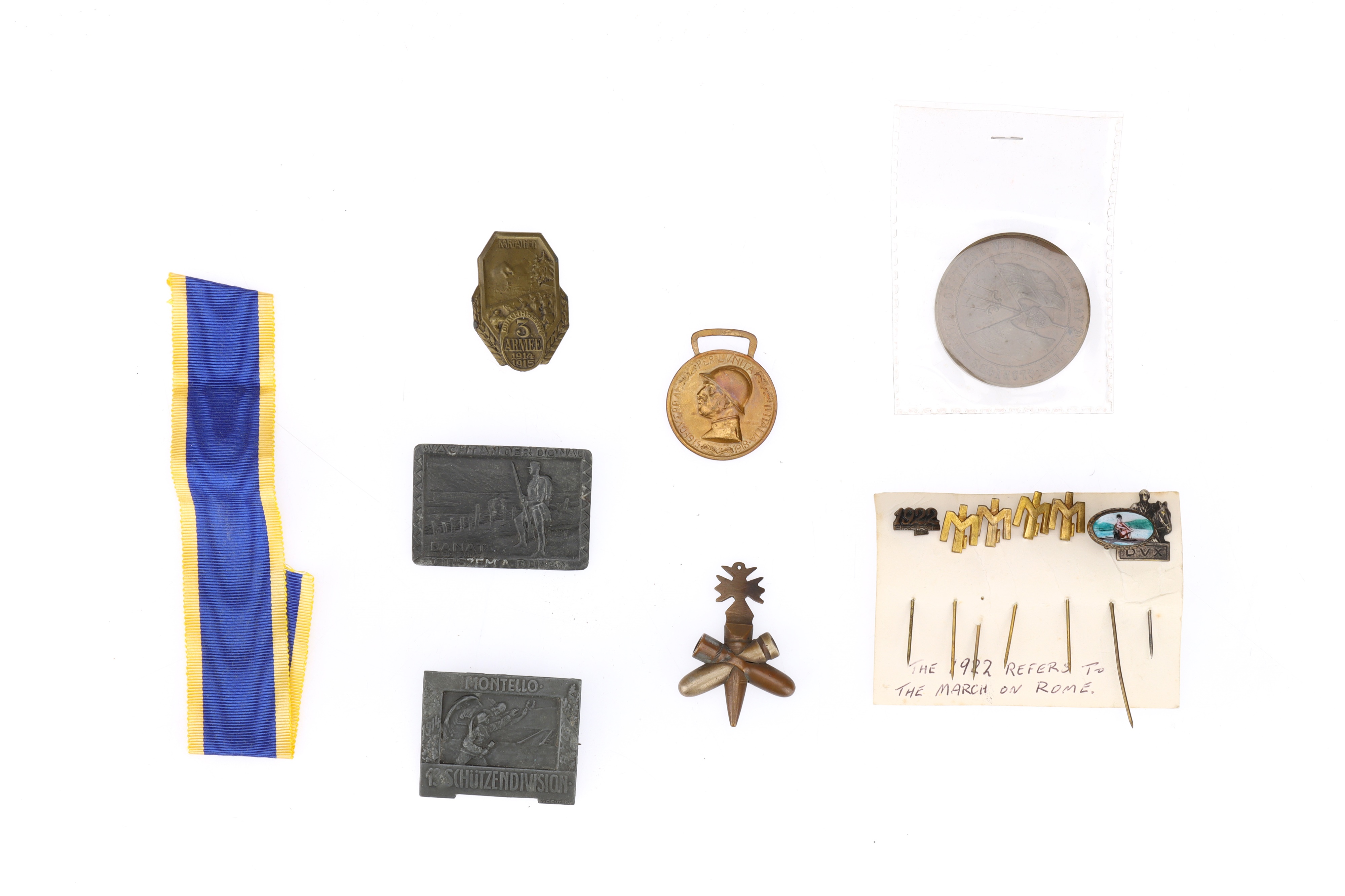WWI Cap Badges & Associated Tie-Pins: