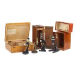 A Collection of 4 Small Microscopes,