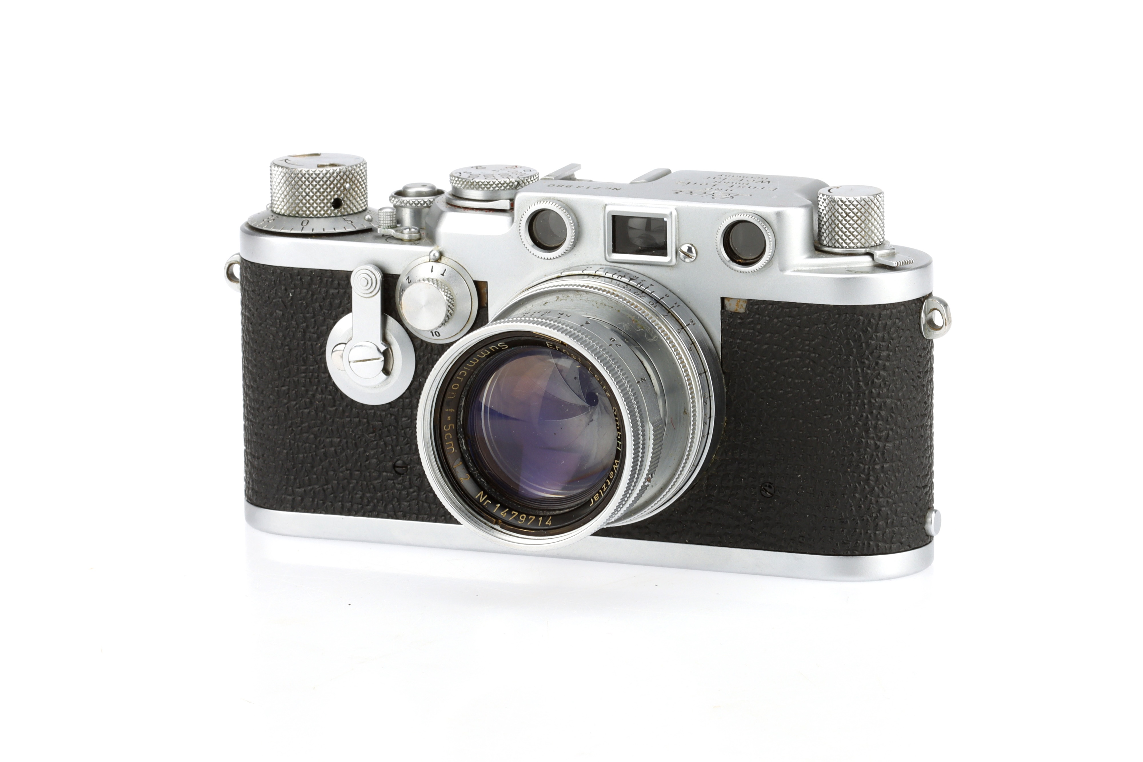 A Leitz Leica IIIf Red Dail Delay 35mm Rangefinder Camera,