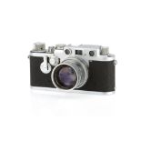 A Leitz Leica IIIf Red Dail Delay 35mm Rangefinder Camera,