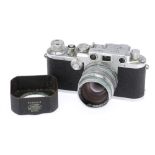 A Leica IIIf Rangefinder Camera,