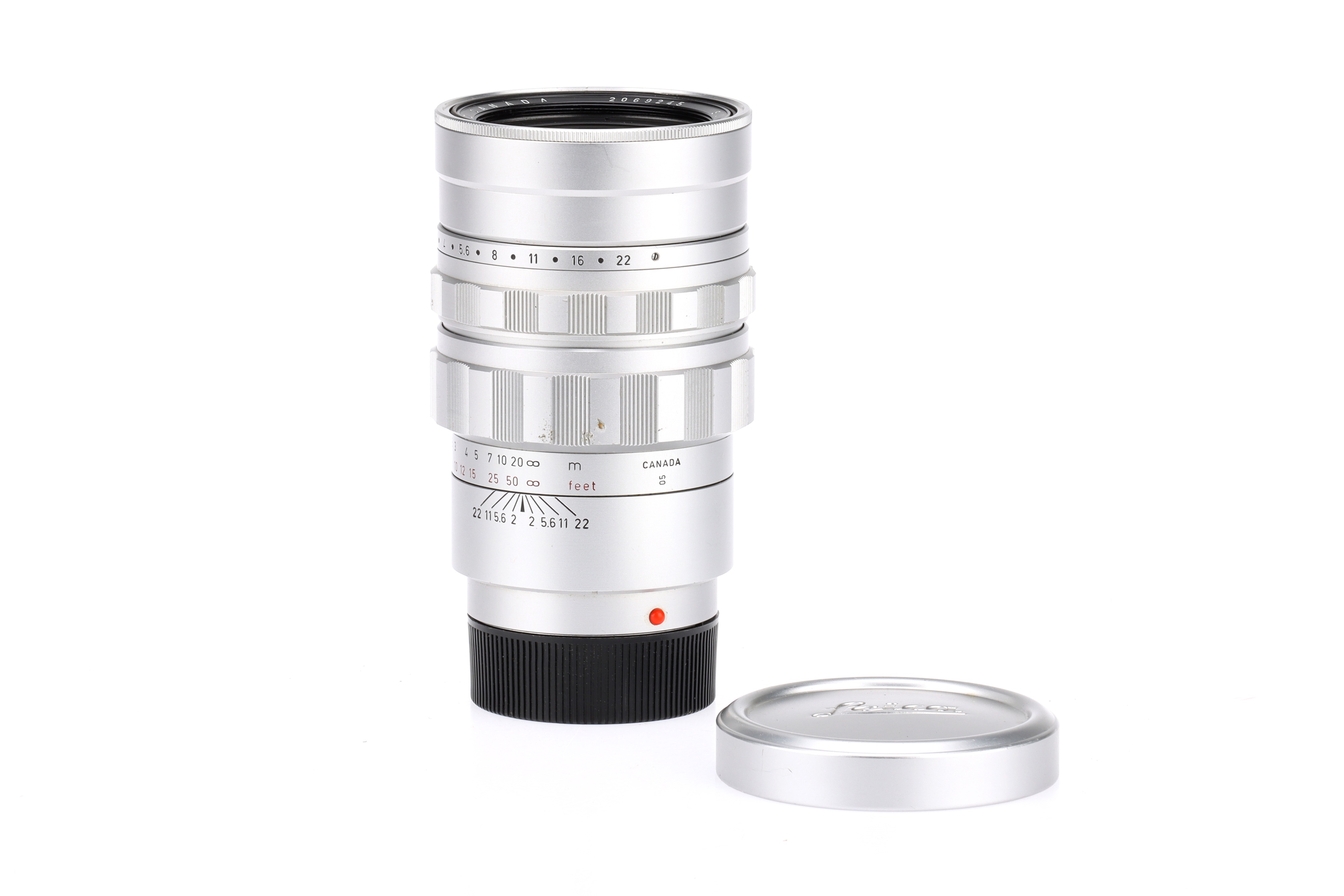 A Leitz Leica Summicron f/2 90mm Camera Lens,