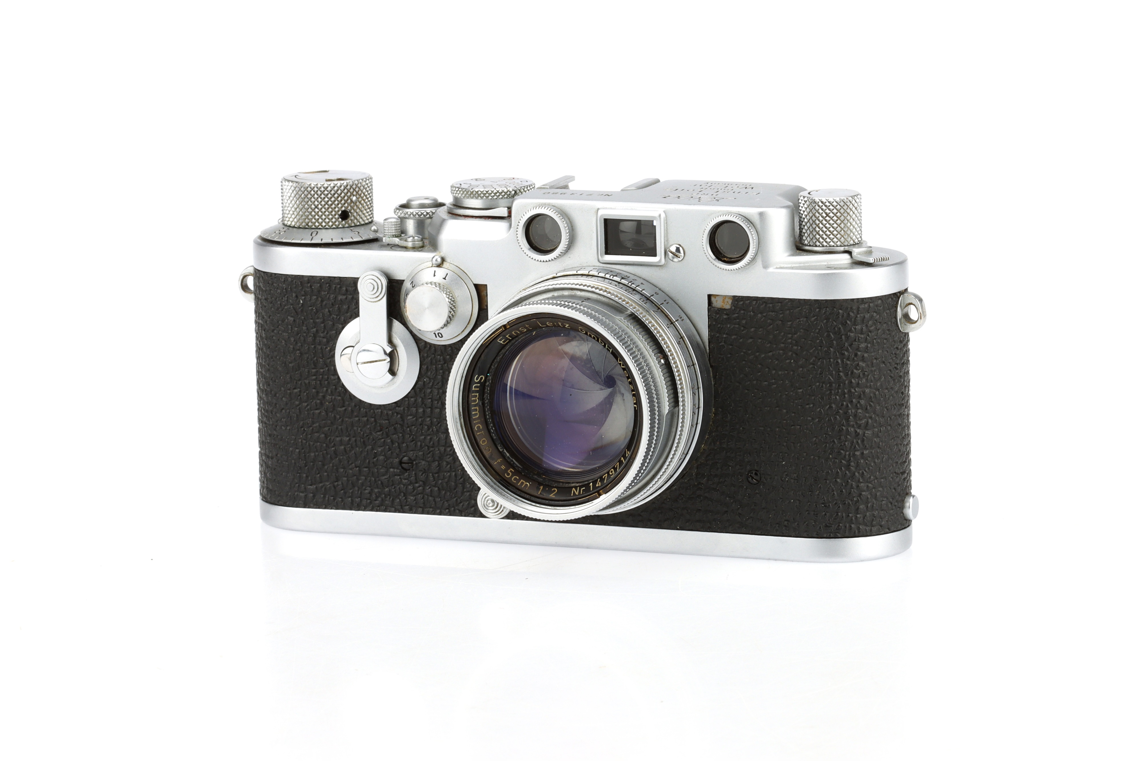 A Leitz Leica IIIf Red Dail Delay 35mm Rangefinder Camera, - Bild 2 aus 5