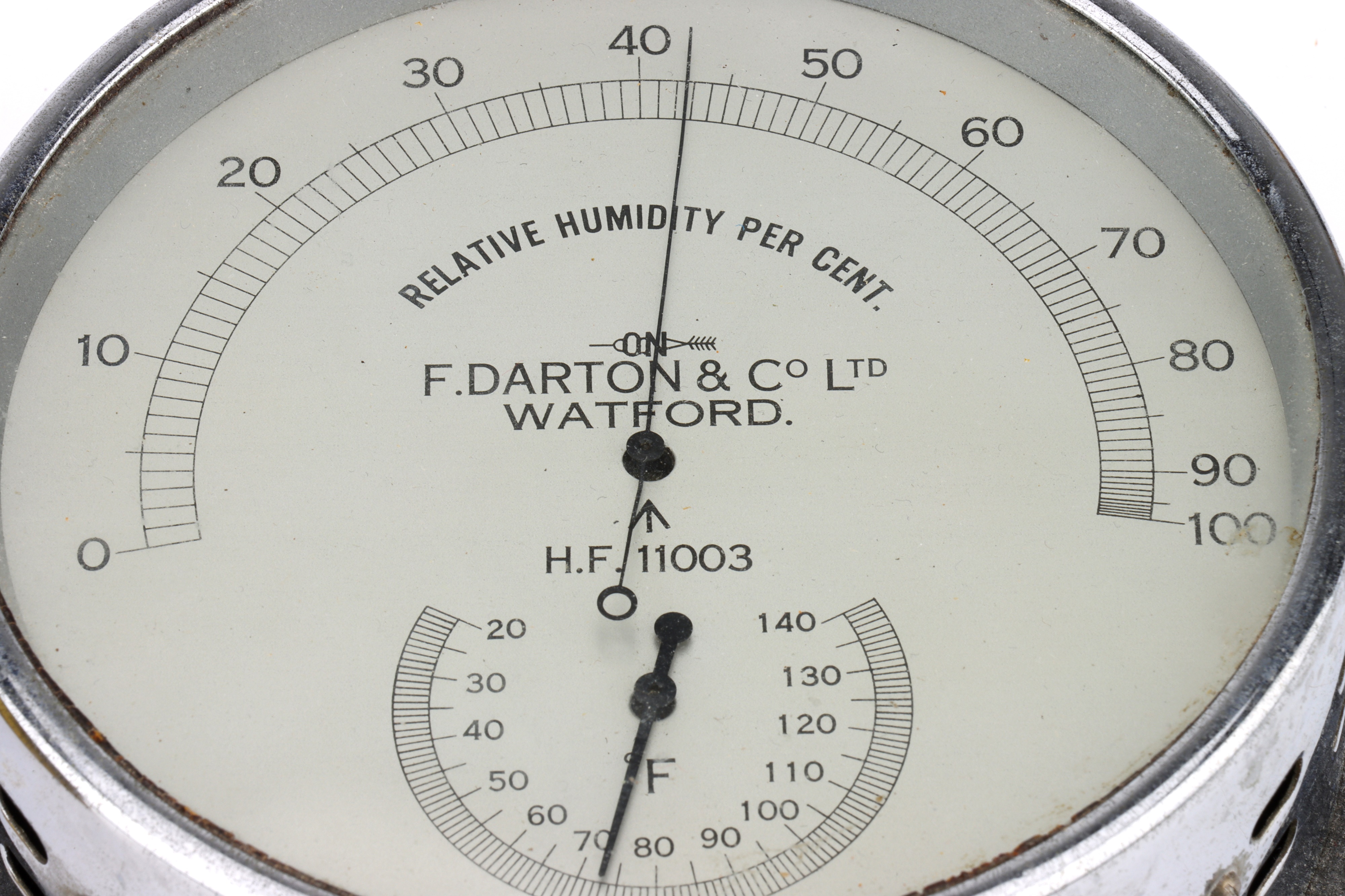 F. Darton & Co. Ltd. Military Hygrometer Thermometer, - Image 3 of 4