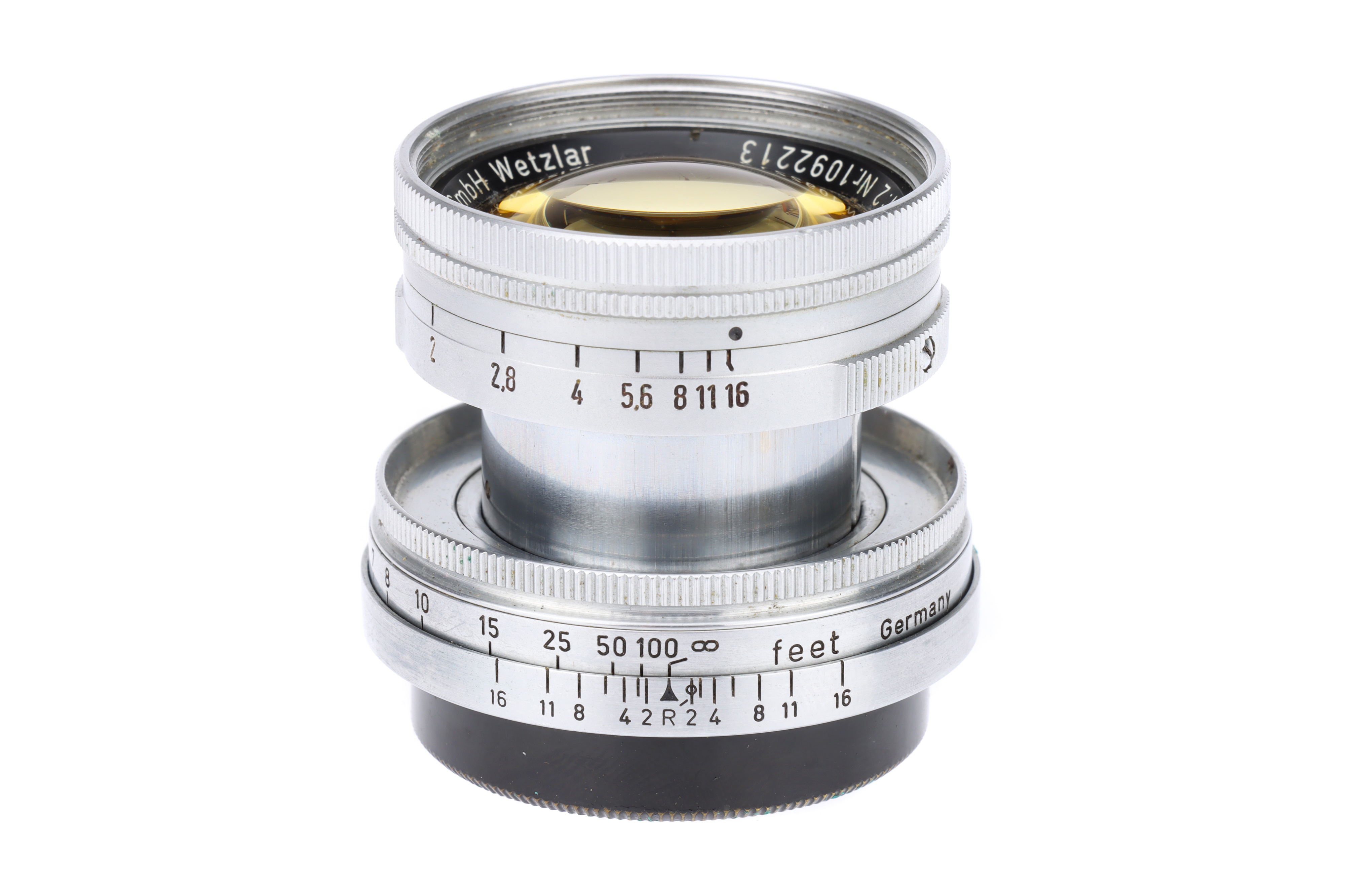 A Leitz Summicron 'Thorium' f/2 50mm Lens,