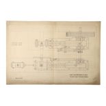 Large Hand Drawn Plans Of a Winding Engine