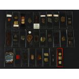 A Fine Collection of 28 Early Rock Section Microscope Slides,