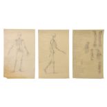 3 Fine 19th Century German Anatomical Drawings,