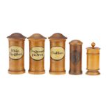 German Wooden Apothecary Jars,