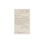 Science - John Thomas Quekett, Signed Manuscript Letter,