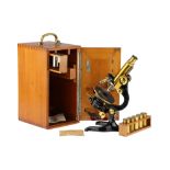 A Leitz Microscope Retailed in St, Petersburg, Russia,