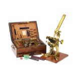 A Substantial Victorian Monocular Microscope With Provenance,